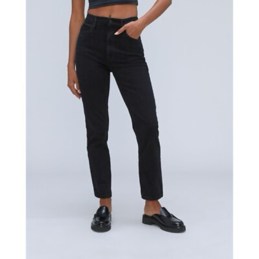Everlane Womens The Original Cheeky Jeans Stretch Coal Black Size 27 NWT